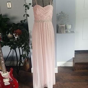 Shimmering pink prom dress